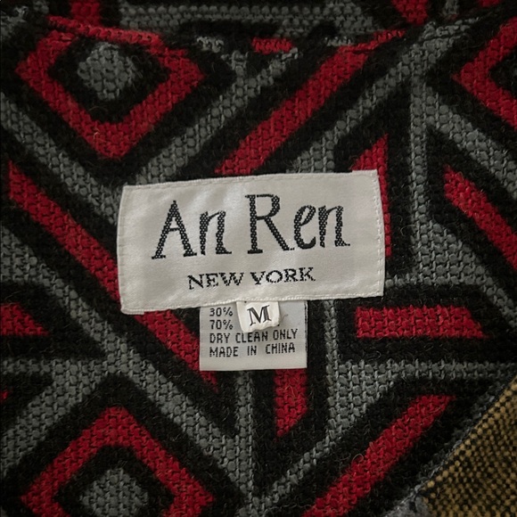 An Ren Contemporary Wool Colorful Sleeveless Ruffled Hem Mini Dress *Size M**🌺🌺 - Picture 7 of 7